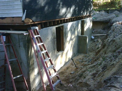 construction of a home's foundation